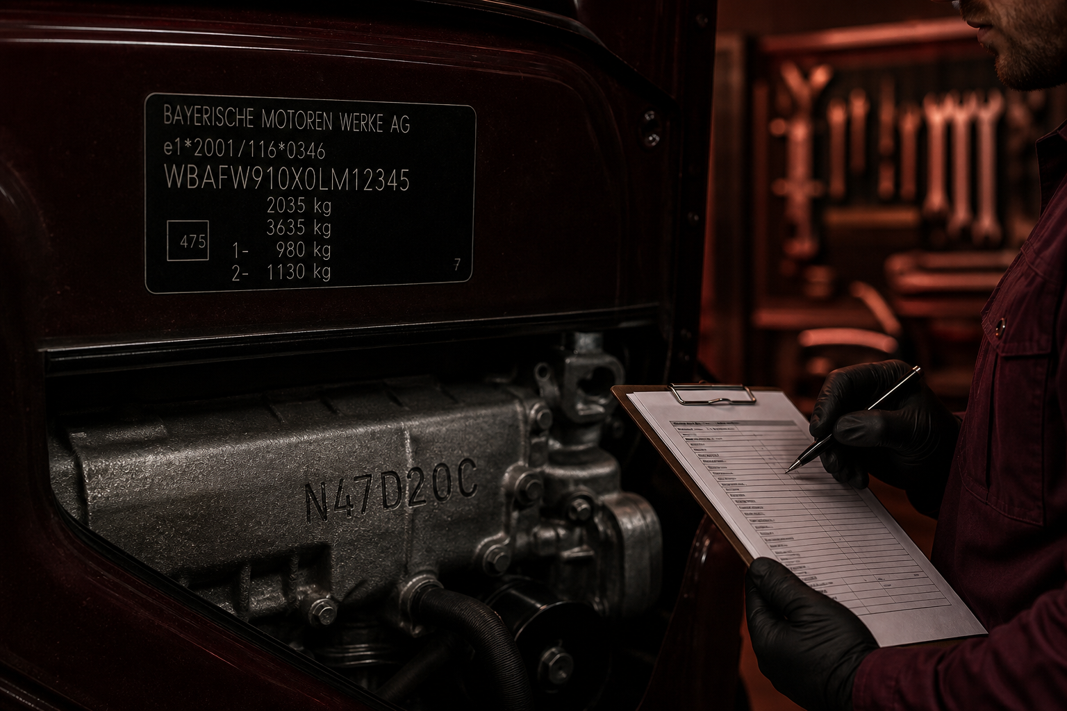 BMW VIN and engine code verification before purchase