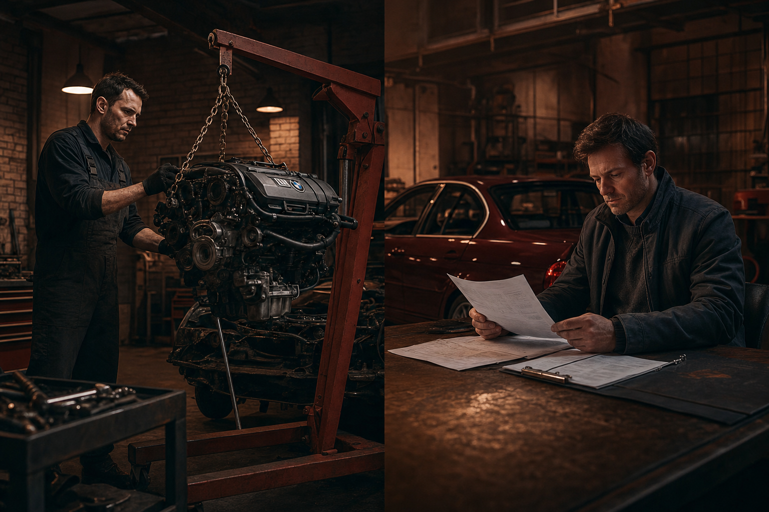 Independent garage and private BMW owner buying replacement engines